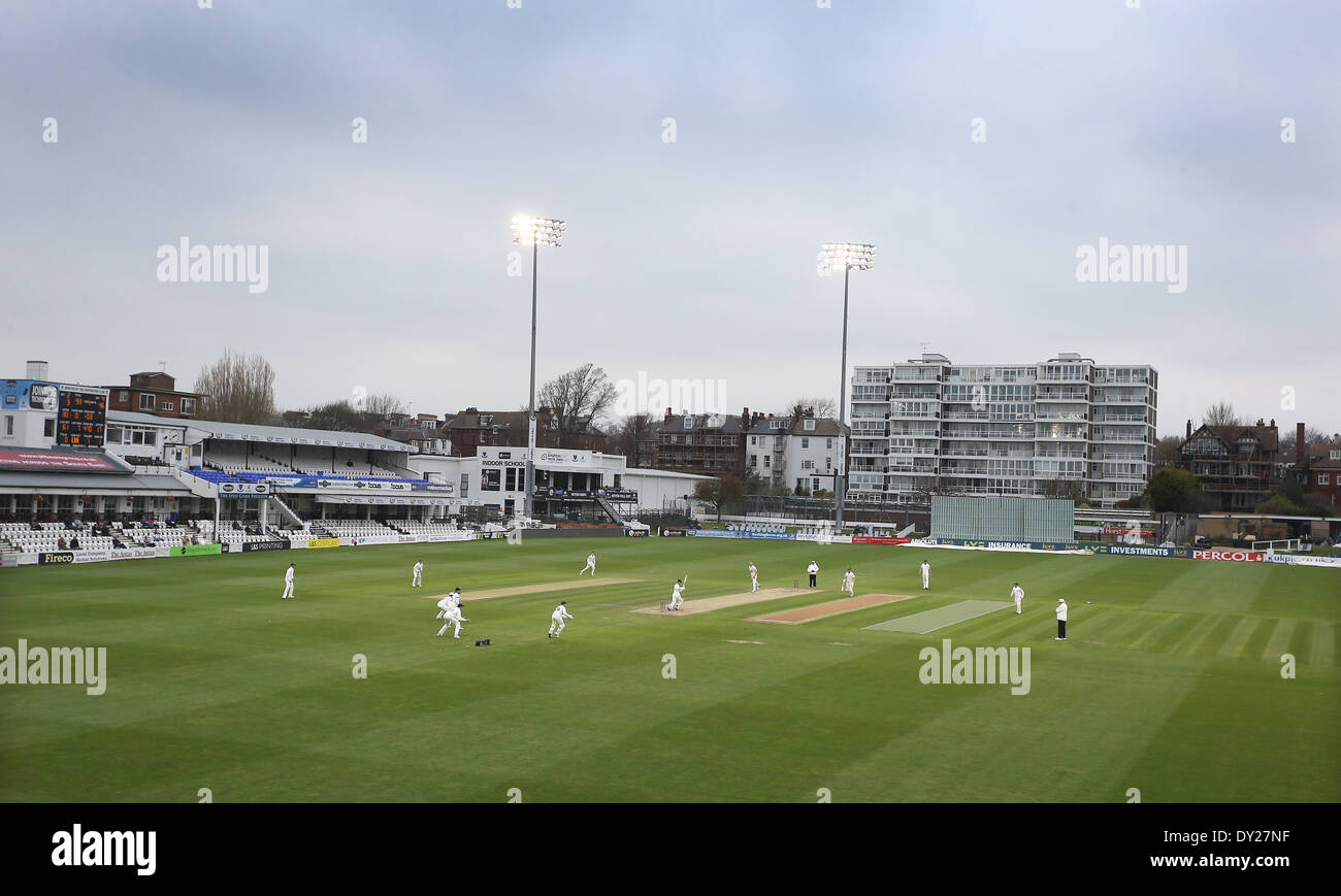 Sussex cricket sotto i washer a Hove. Foto Stock