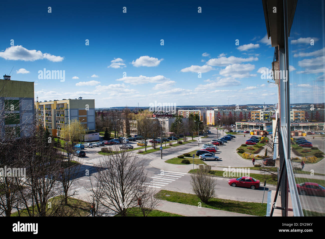 Vista di un complesso residenziale in Polonia Foto Stock