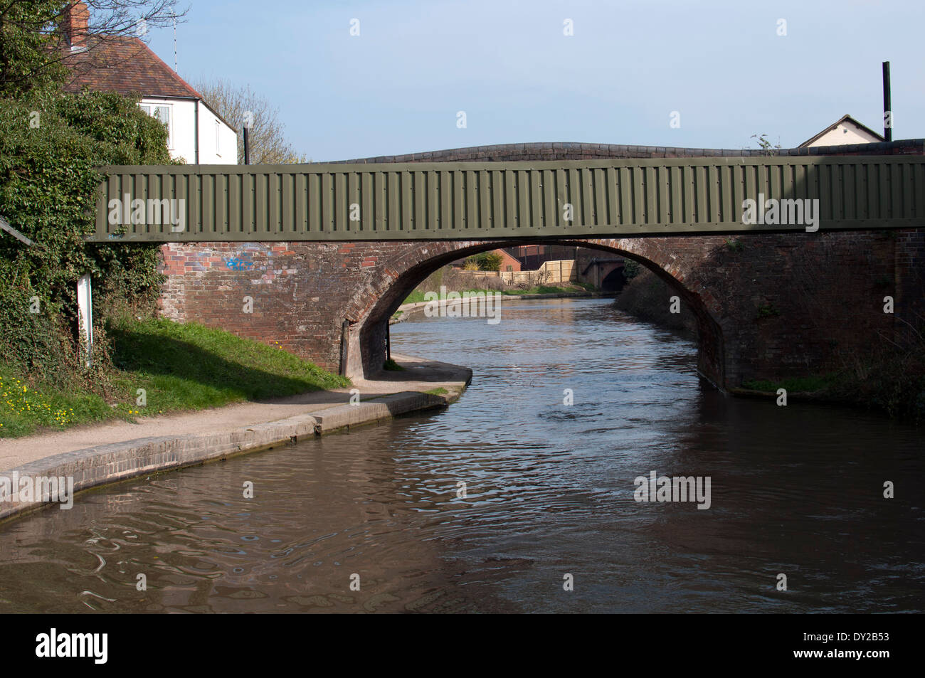 Tutti i Santi Ponte stradale, Grand Union Canal, Warwick, Regno Unito Foto Stock