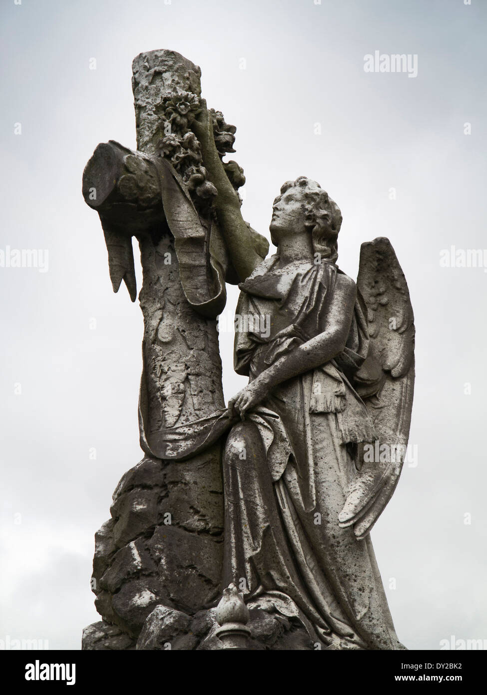 Regno Unito, Inghilterra, Lancashire, Morecambe, cimitero, riccamente scolpiti memorial Foto Stock