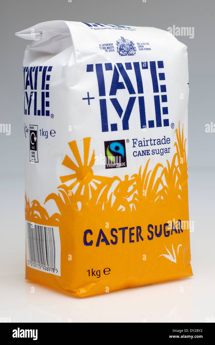 1 chilogrammo di Tate and Lyle Fairtrade canna da zucchero semolato Foto Stock