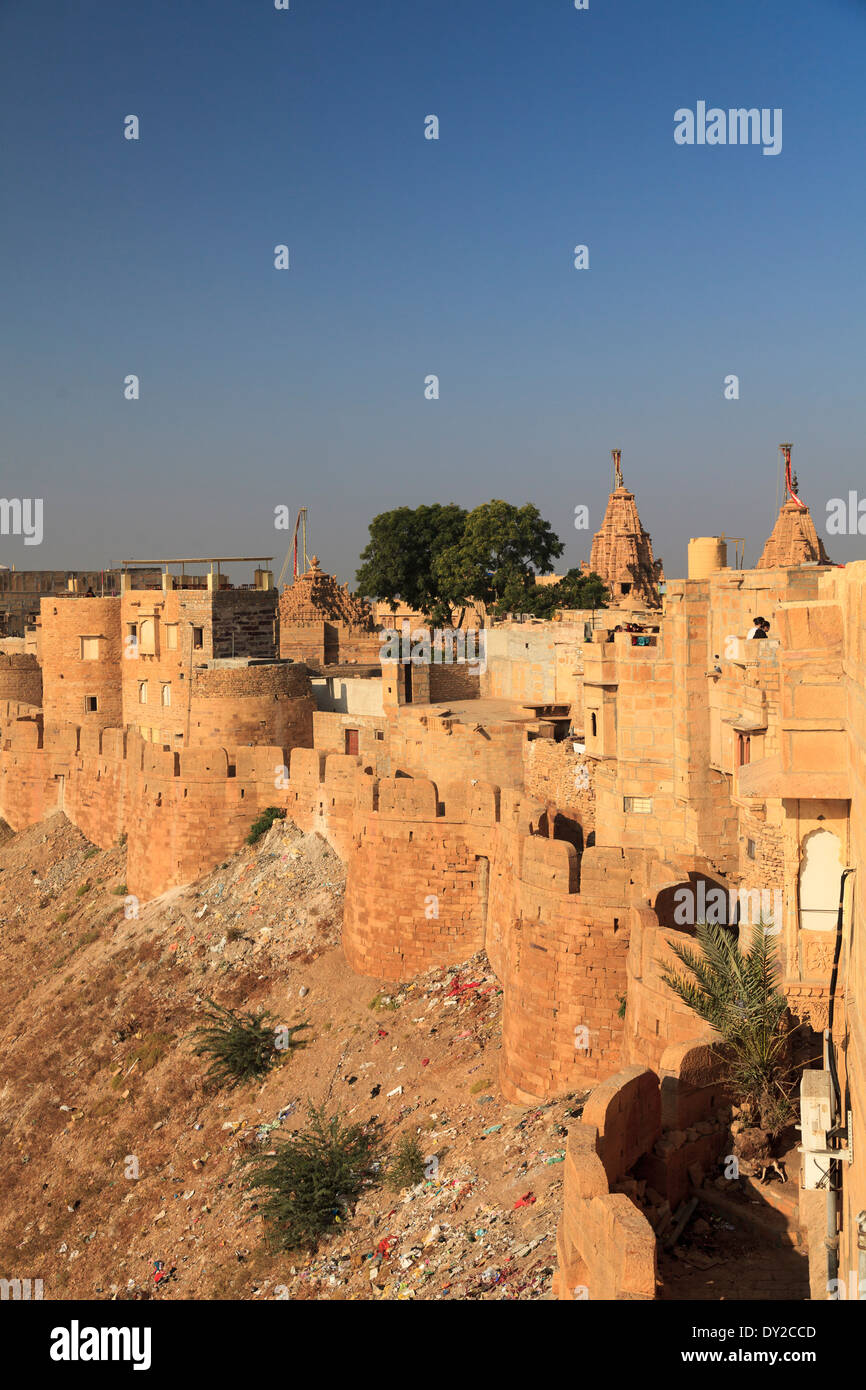 India Rajasthan, Jaisalmer, Jaisalmer Fort Foto Stock