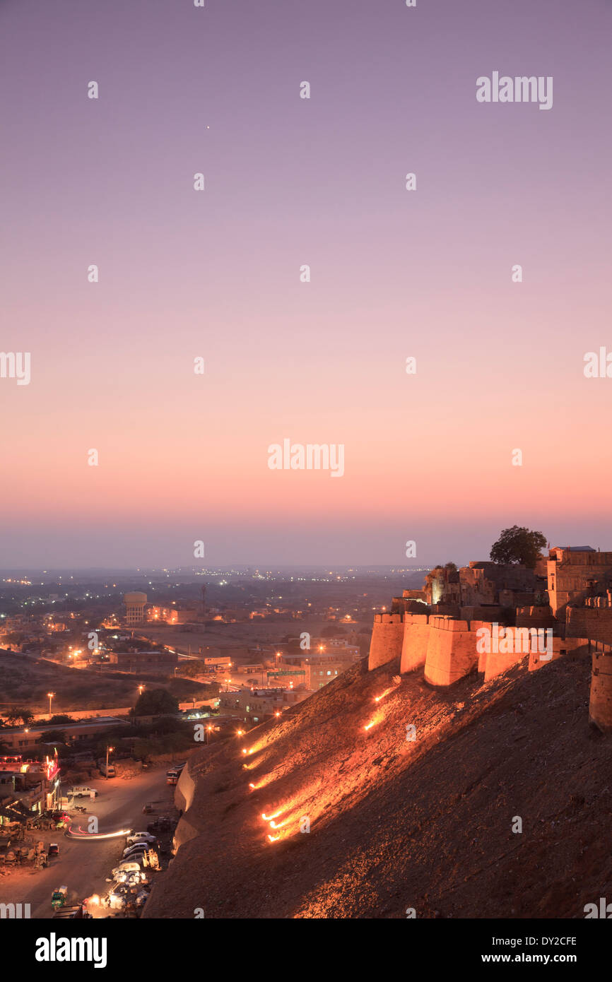 India Rajasthan, Jaisalmer, Jaisalmer Fort Foto Stock