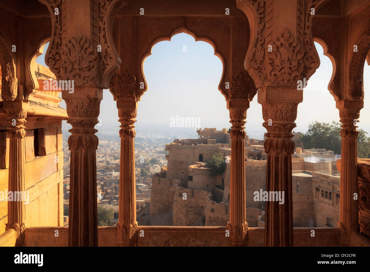 India Rajasthan, Jaisalmer, Jaisalmer Fort Foto Stock
