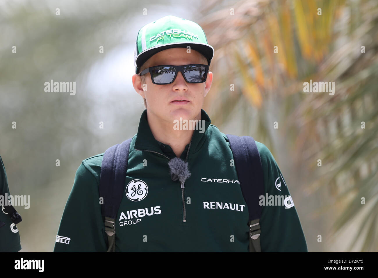 In Bahrain. Il 4 aprile 2014. Marcus Ericsson (SWE) #9, Caterham F1 Team - Formula1 nel Campionato del Mondo 2014 - Rd03, Bahrain Grand Prix al Bahrain International Circuit, Sakhir, Bahrein, venerdì 4 aprile 2014 Credit: dpa picture alliance/Alamy Live News Foto Stock