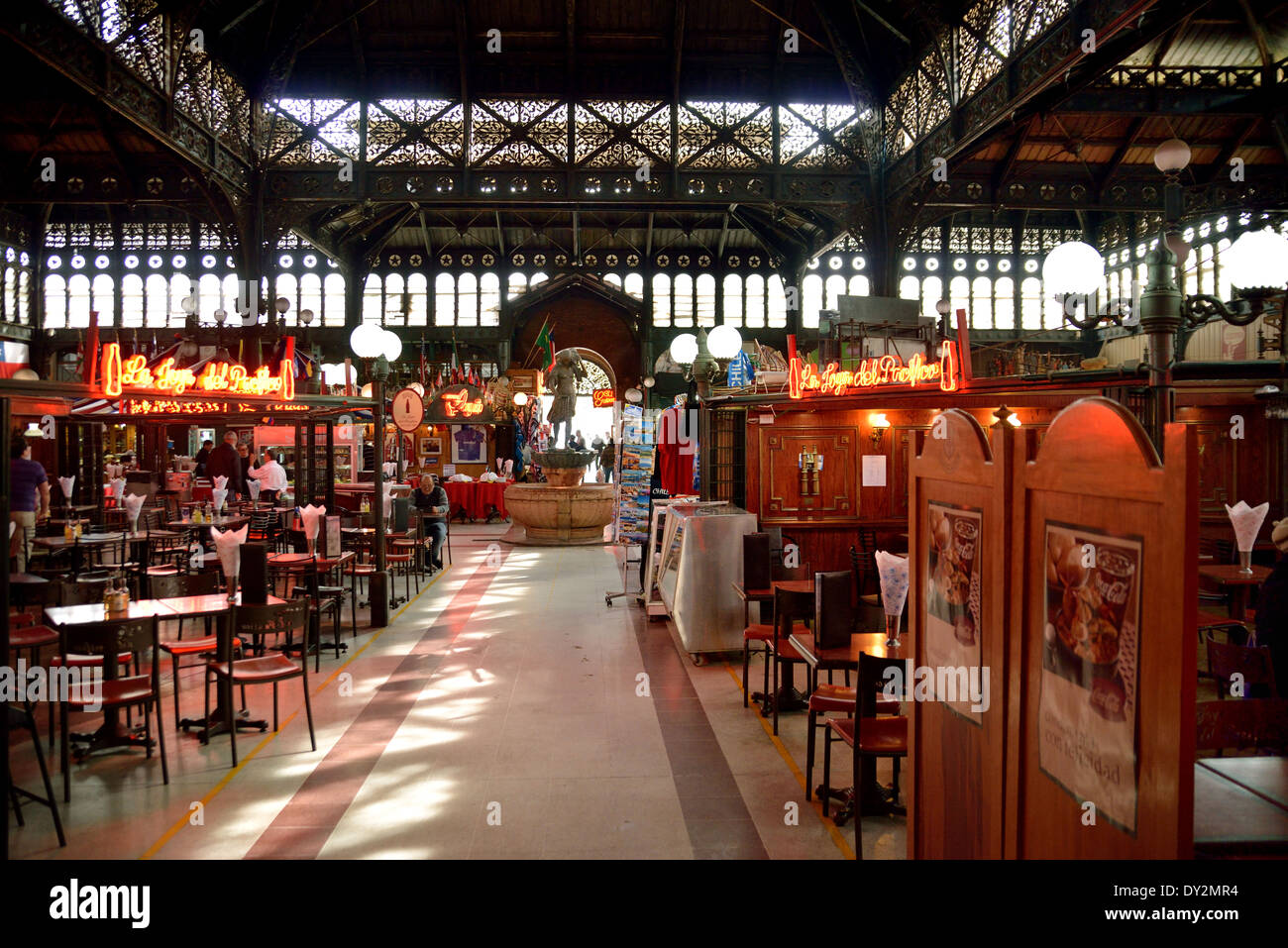 Mercado Central (mercato centrale), in Santiago de Chile. Foto Stock