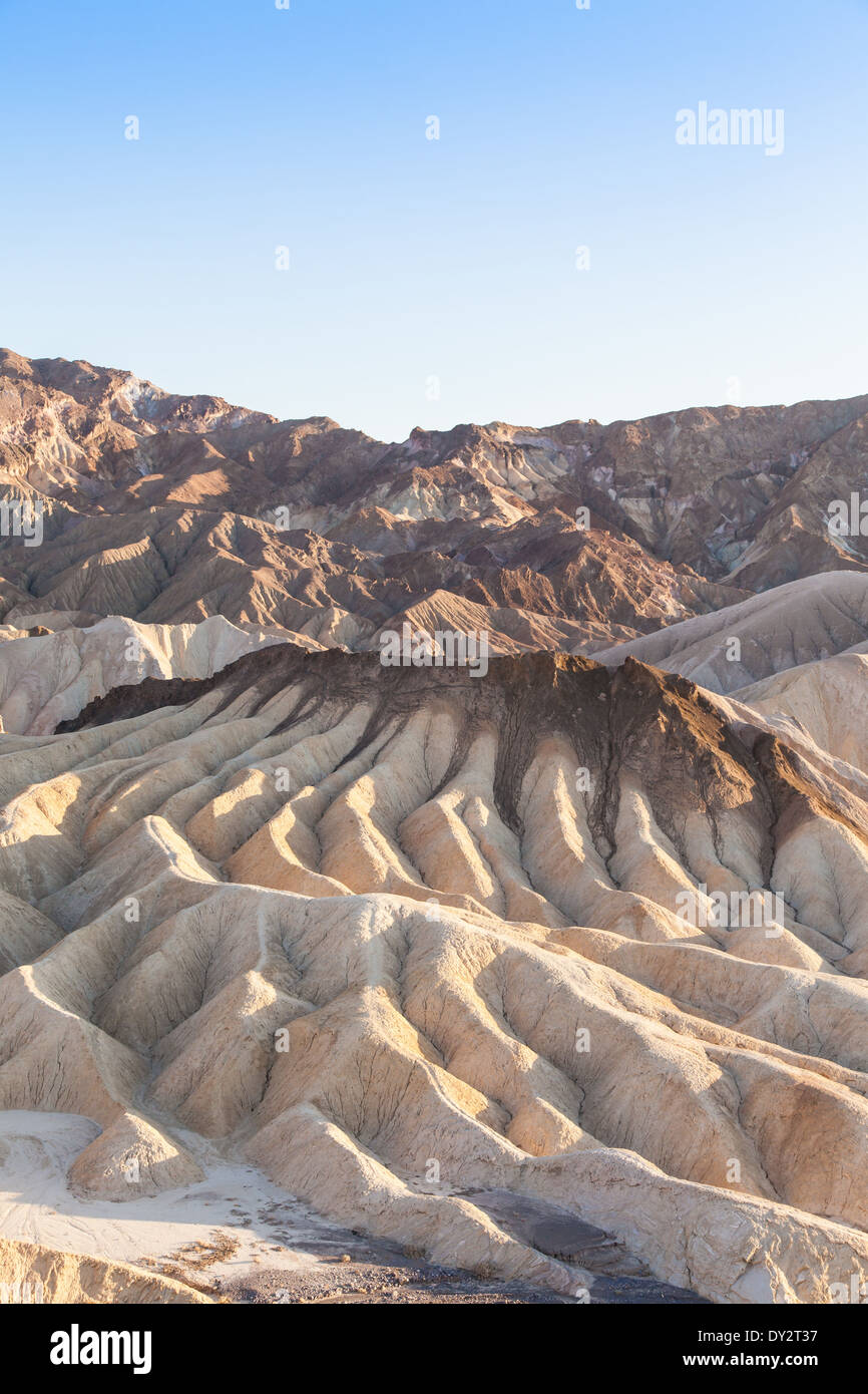 Death Valley, California. Panorama dal punto Zabriesie al tramonto Foto Stock