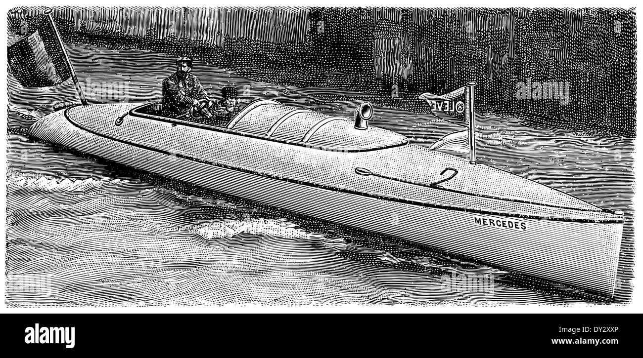 "Powerboat ercedes IV'. Foto Stock