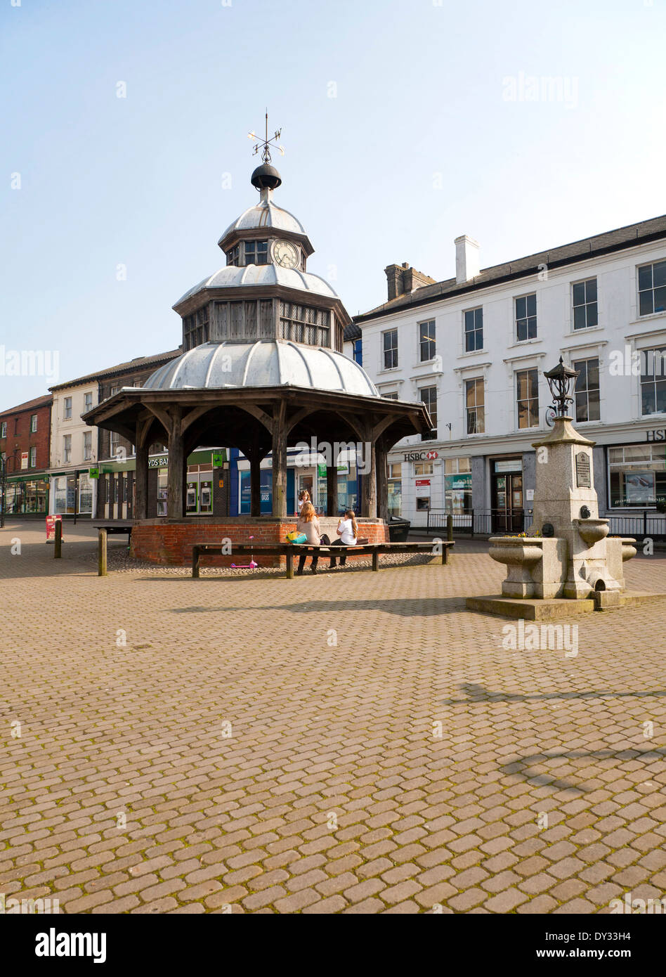 Xvi secolo market cross edificio a North Walsham, Norfolk, Inghilterra Foto Stock