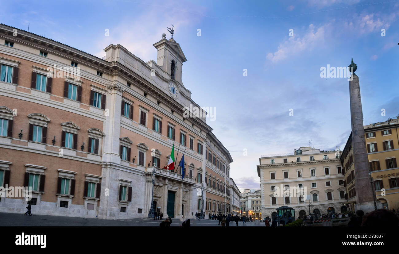 Il Parlamento italiano in Roma, Italia Foto Stock