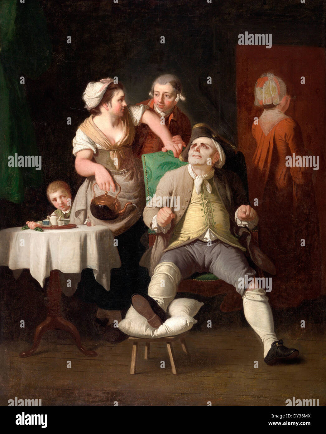 Edward Penny, l'irrazionale punito da trascurare 1774 olio su tela. Yale Center per British Art di New Haven, Stati Uniti d'America. Foto Stock