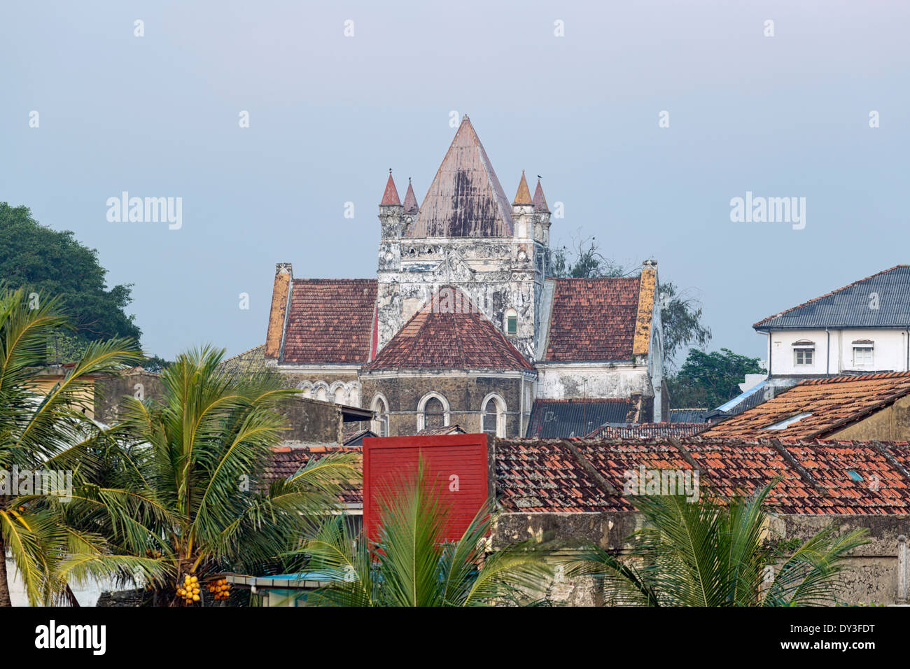 Forte Galle, Galle, Sri Lanka. Chiesa olandese riformata Foto Stock