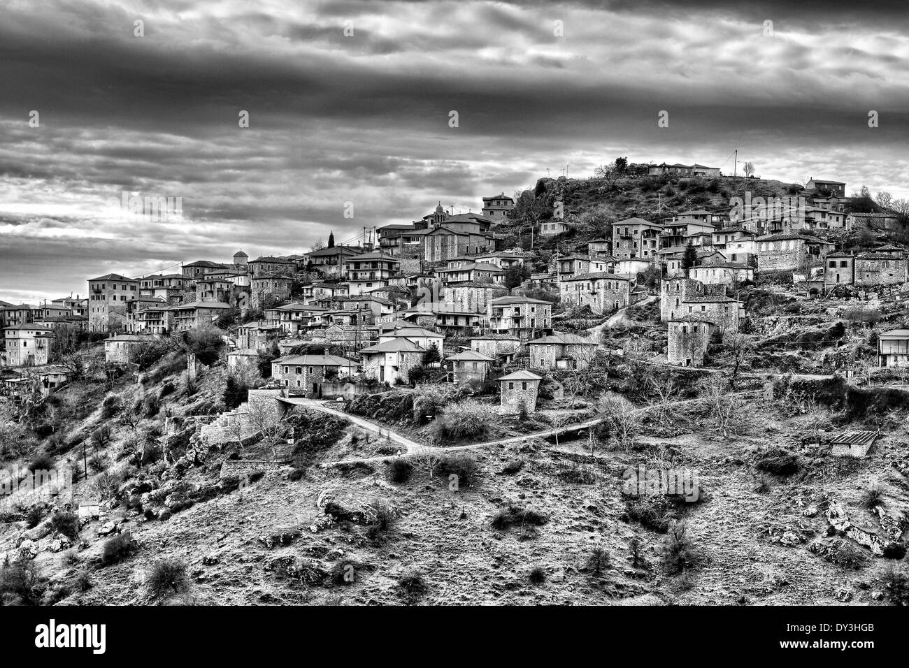 Dimitsana è un villaggio di montagna in Arcadia, Peloponneso e Grecia. Foto Stock