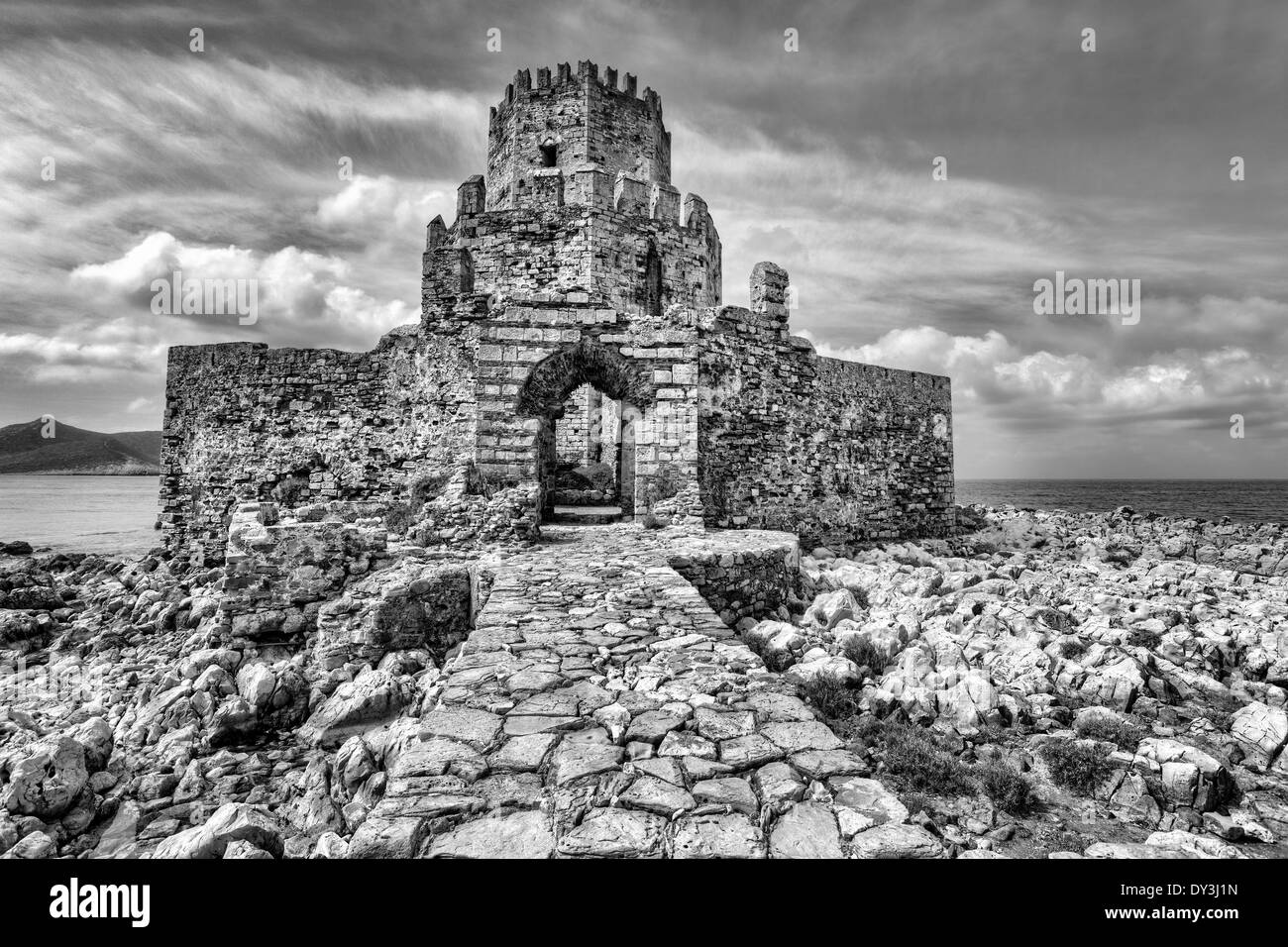 Il castello di Methoni a Messinia, Grecia Foto Stock
