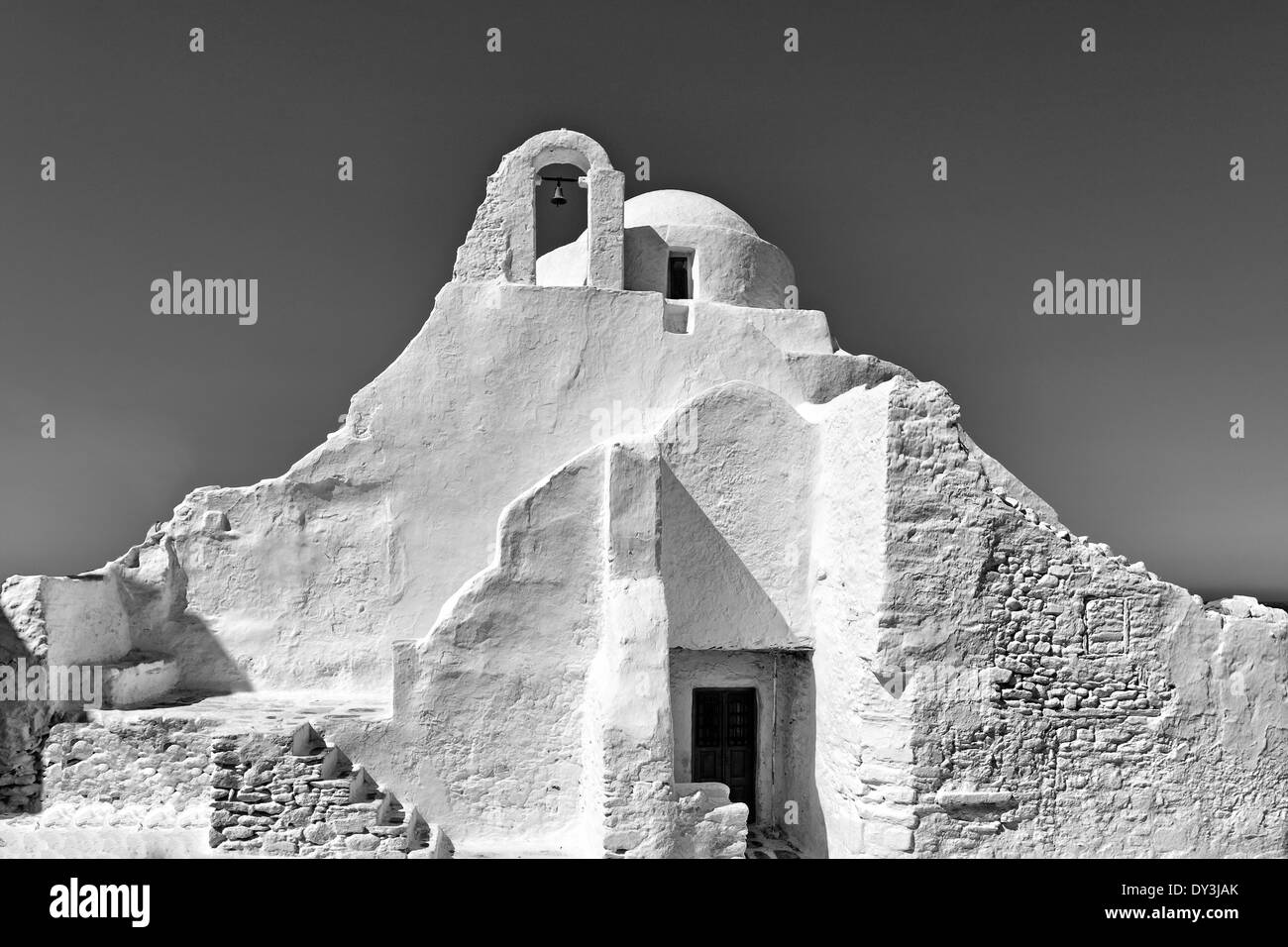 Paraportiani è la più imponente chiesa di Mykonos, Grecia Foto Stock