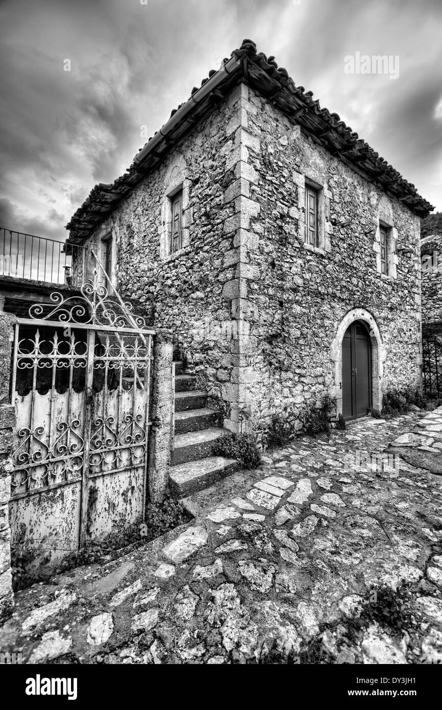 Stemnitsa è un villaggio di montagna in Arcadia, Peloponneso e Grecia. Foto Stock
