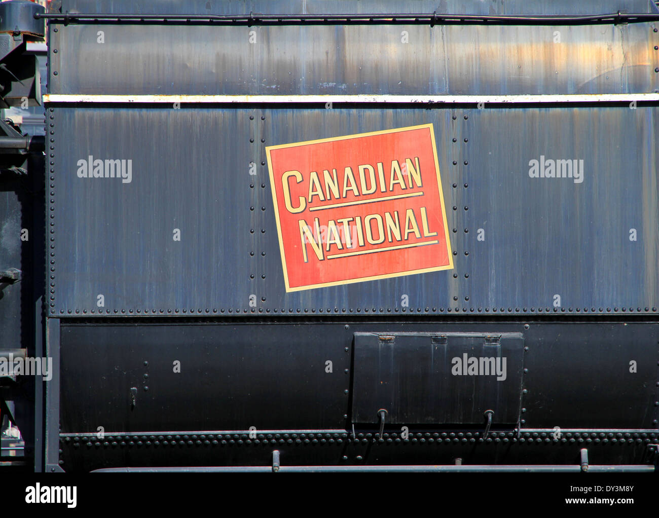 Il Canadian National firmare al Toronto Museo Ferroviario nel centro cittadino di Toronto, Canada Foto Stock