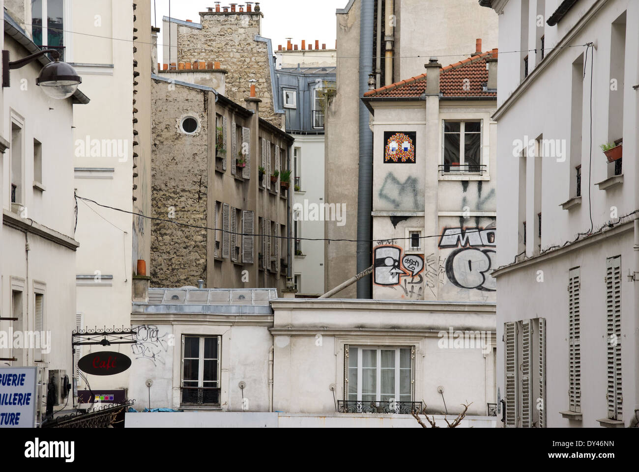 Sopra i tetti di Montmartre, Parigi Foto Stock