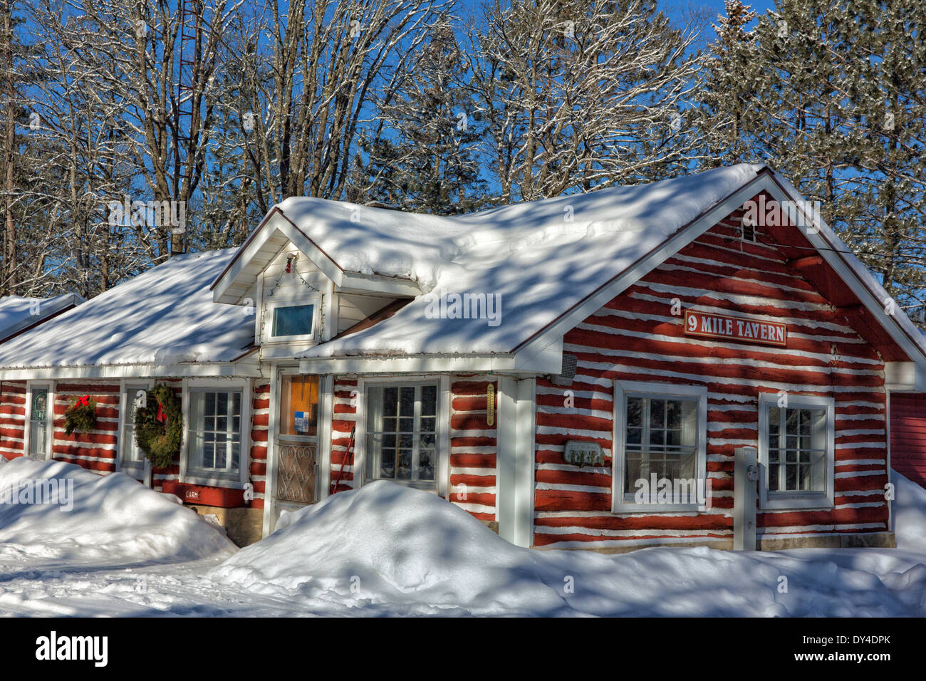 Registro rustica taverna di cabina Foto Stock