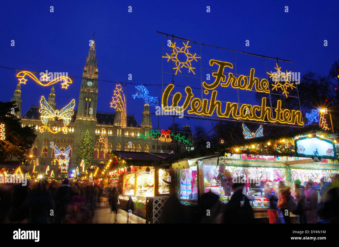 Wien Weihnachtsmarkt - Vienna Christmas market 02 Foto Stock
