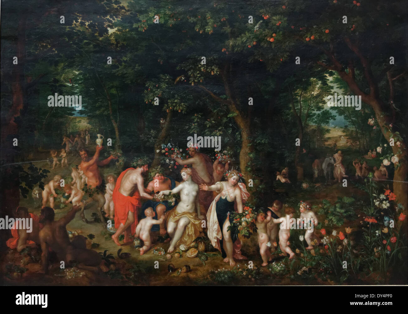 Jan Brueghel il Giovane - La festa di Bacco - XVII secolo - Scuola Fiamminga - Gemäldegalerie - Berlino Foto Stock