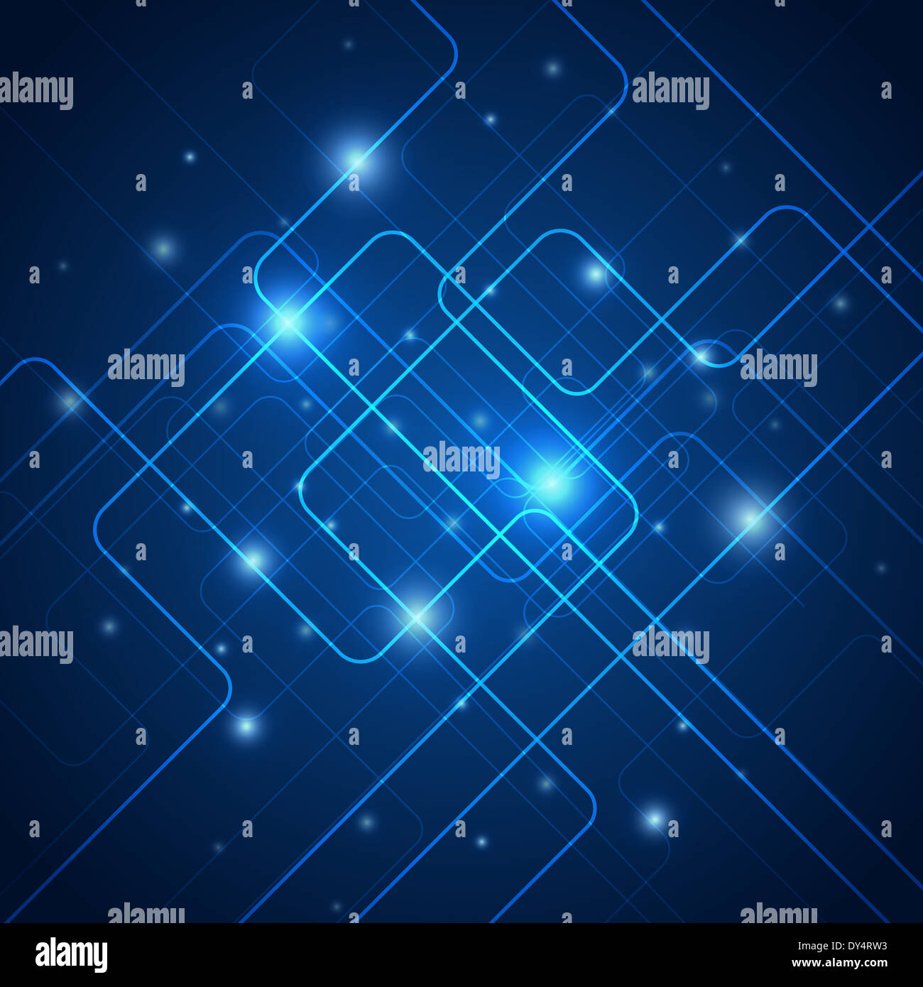 Hi-tech blue abstract Foto Stock