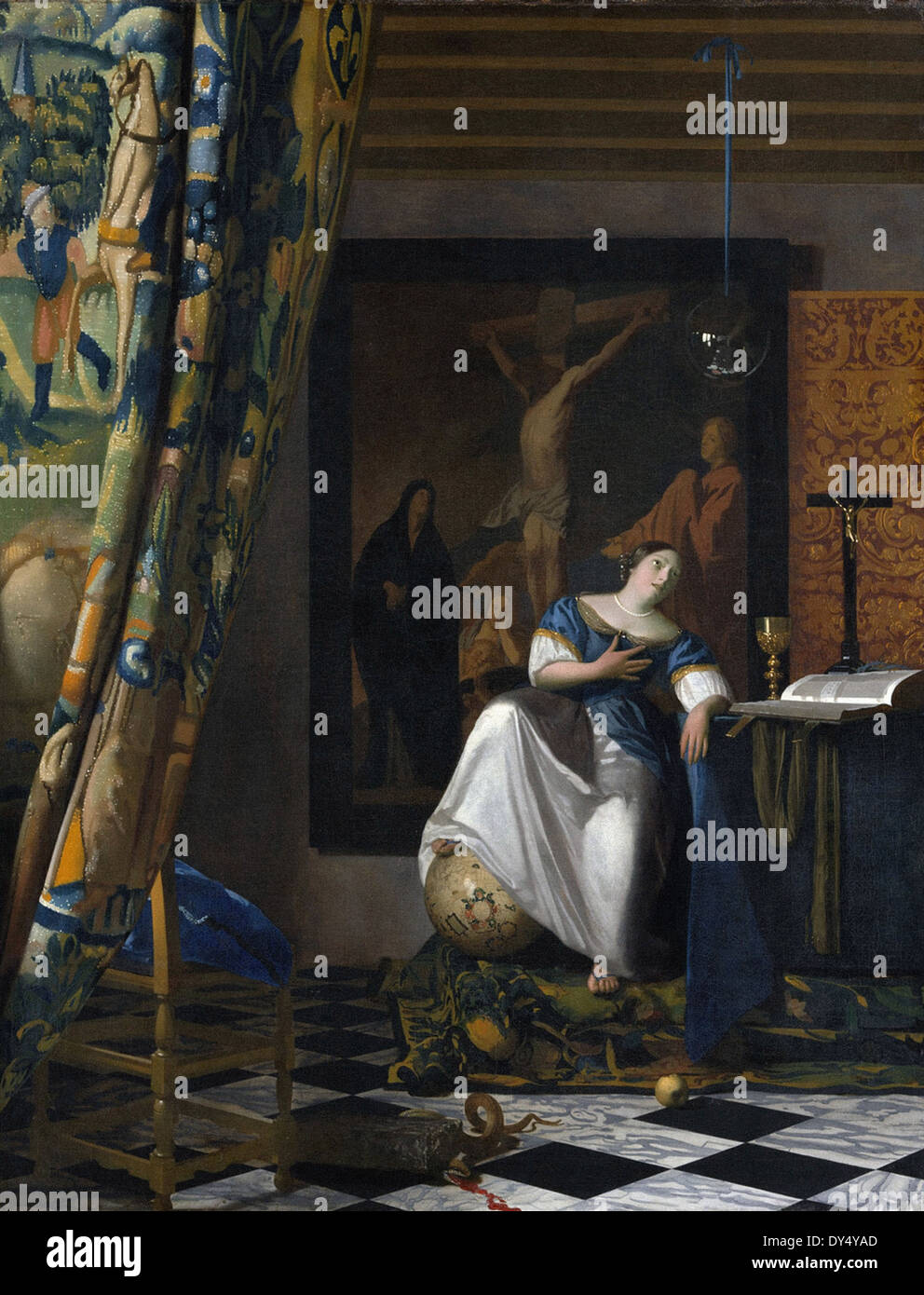 Jan Vermeer Allegoria della fede cattolica Foto Stock