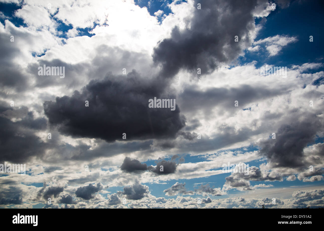 nuvole grigie Foto Stock