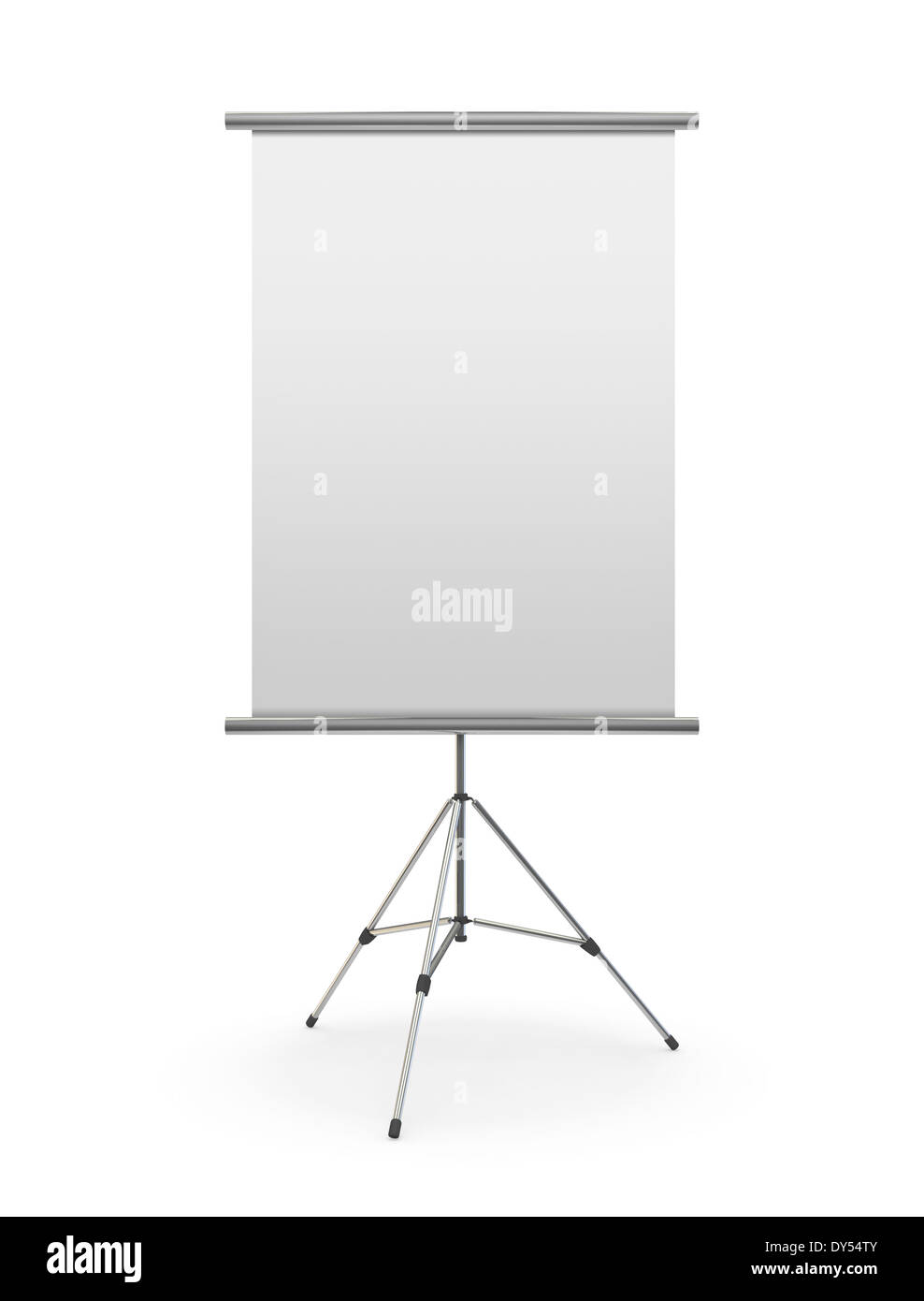 Blank Roll up banner su sfondo bianco Foto Stock