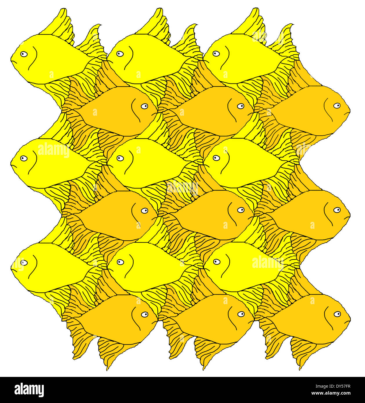 Modello a mosaico - pesci Foto Stock