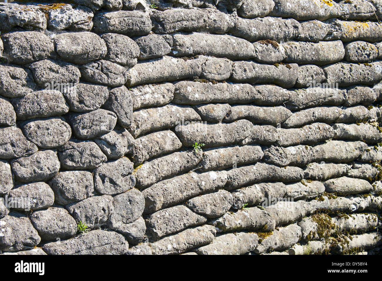 Sacchi di sabbia guerra mondiale 1 trench di morte nelle Fiandre Belgio Foto Stock