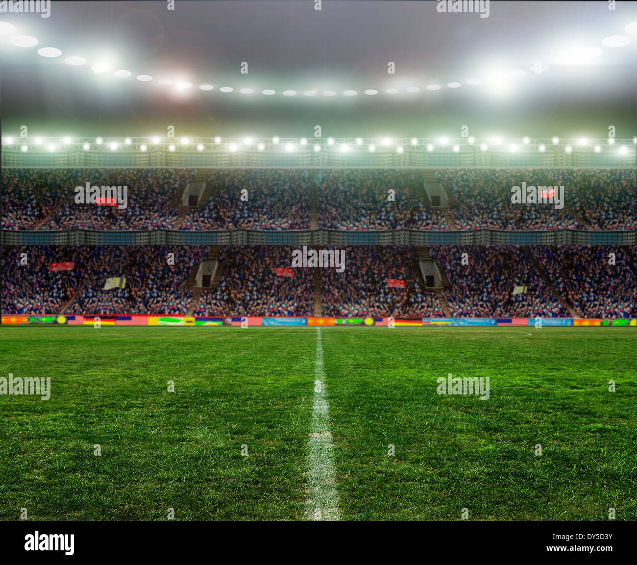 Sullo stadio abstract il calcio o sfondi di calcio Foto Stock