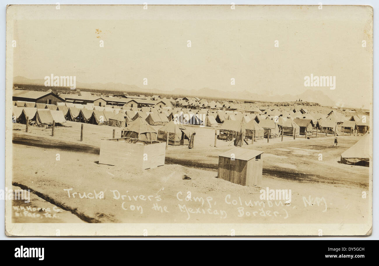 I camionisti Camp, Columbus, N.M. Foto Stock