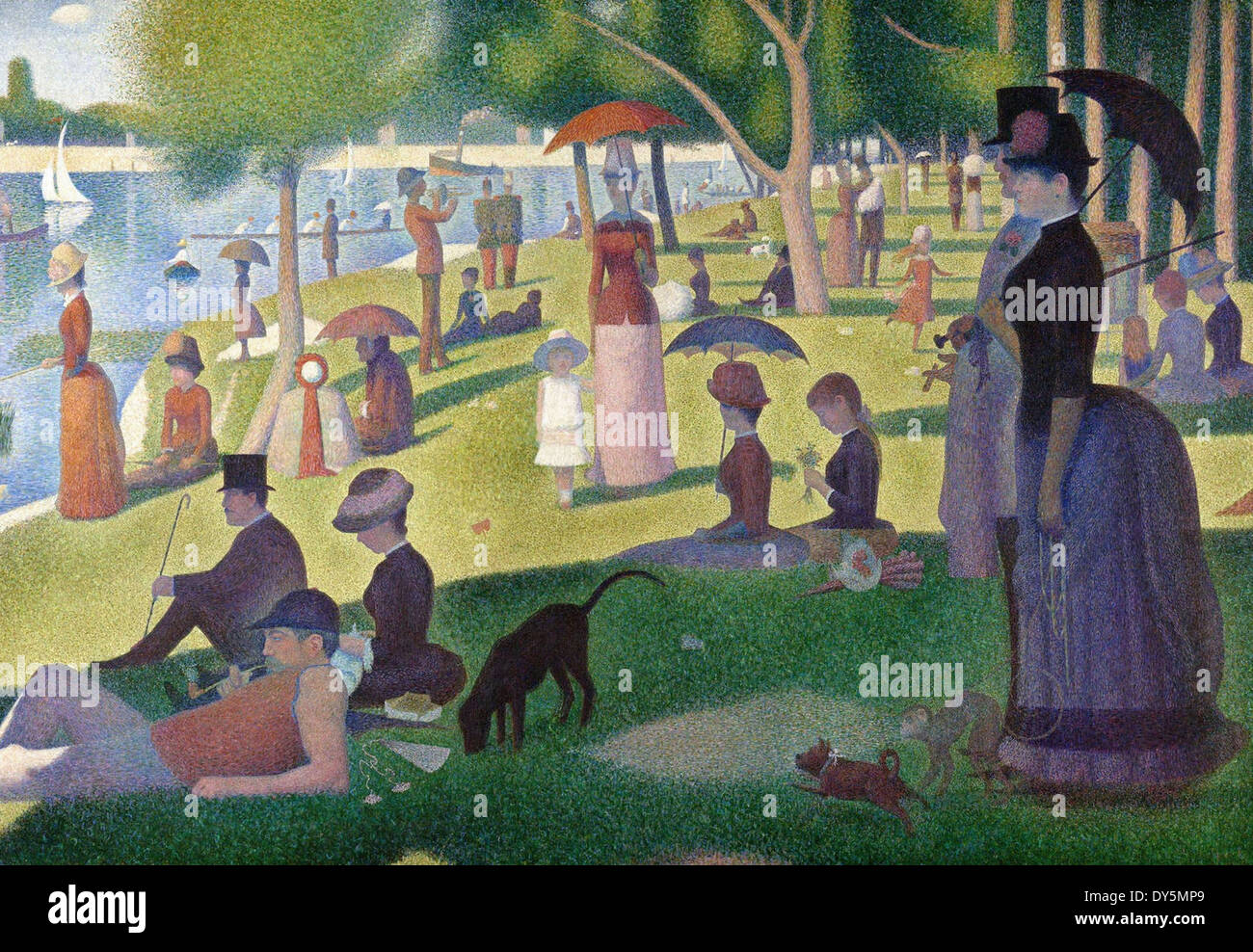 Georges Seurat una domenica pomeriggio sull'isola della Grande Jatte Foto Stock