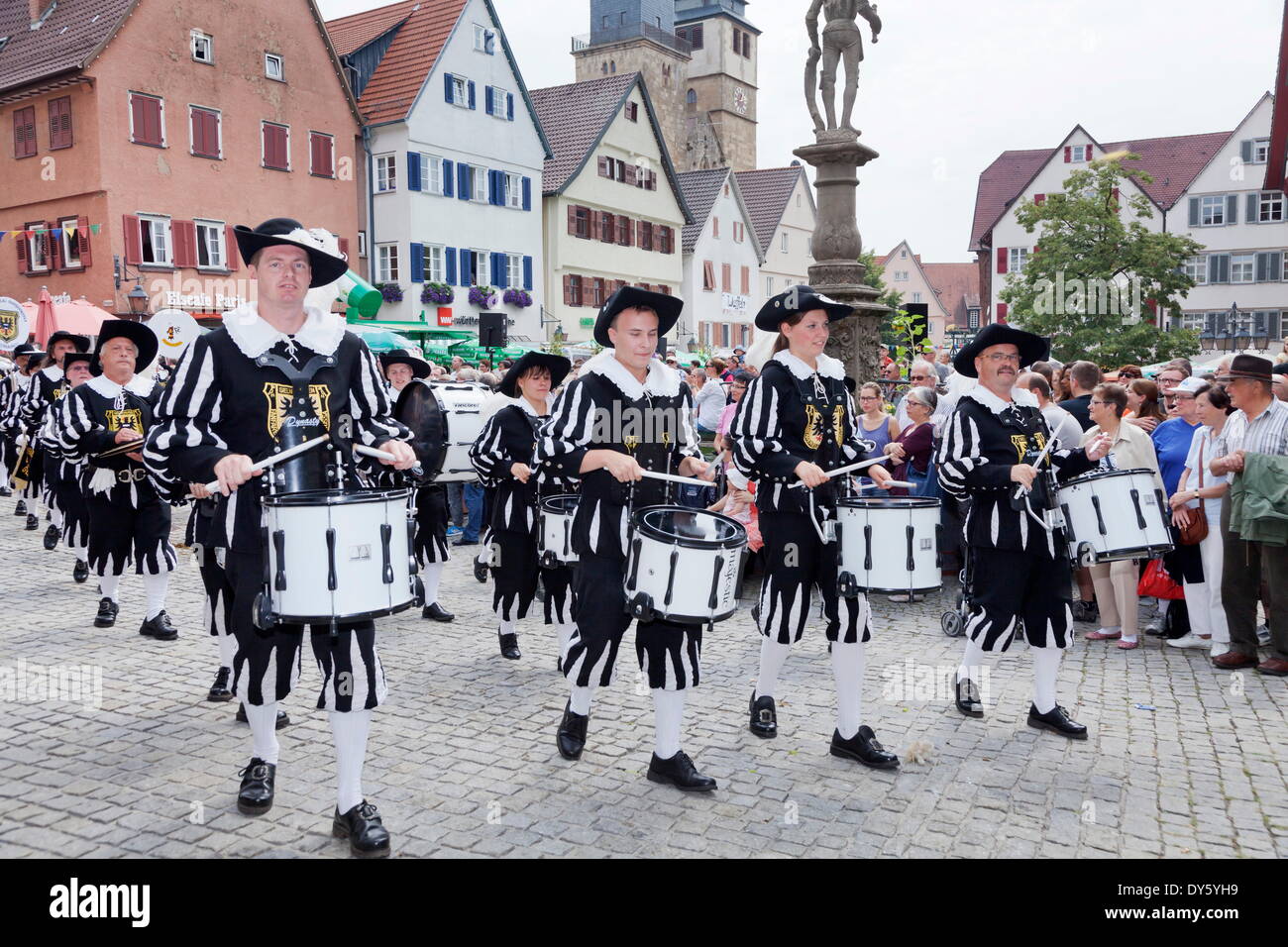 Il corteo storico, Schaferlauf, Markgroningen, Baden Wurttemberg, Germania, Europa Foto Stock