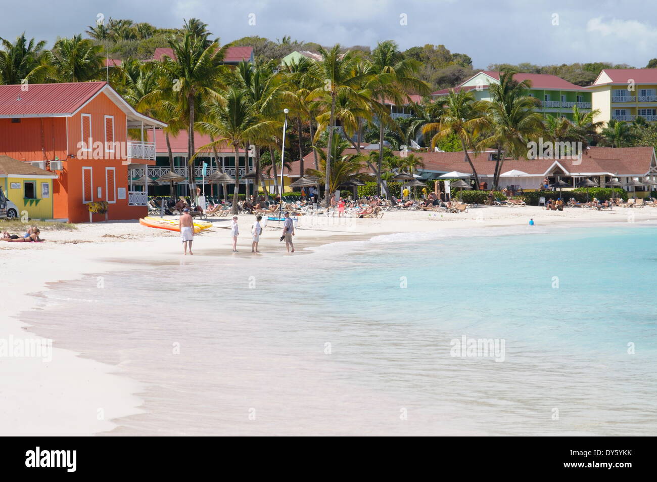 Pineapple Beach Club di Long Bay, Antigua, Isole Sottovento, West Indies, dei Caraibi e America centrale Foto Stock