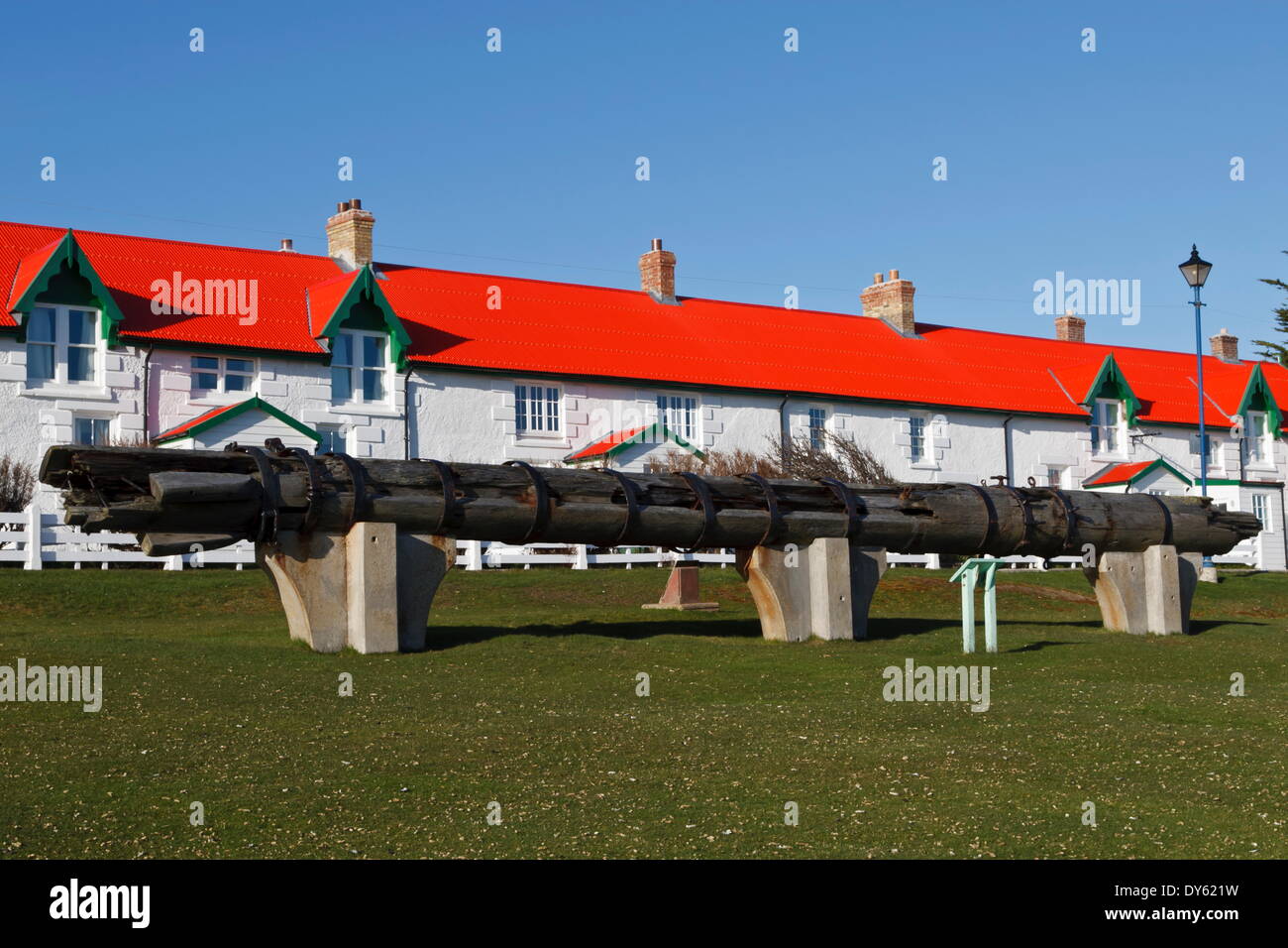 SS Gran Bretagna mezzana montante, vittoria verde, Stanley, East Falkland, Isole Falkland, Sud America Foto Stock