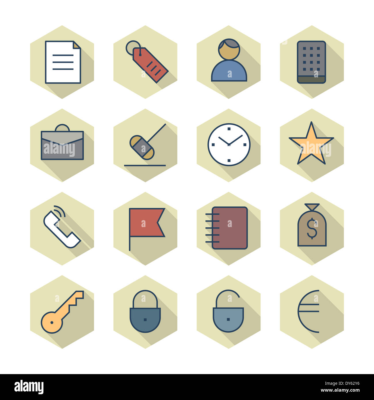 Sottile linea di icone per Affari e finanza. Versione Raster. Foto Stock