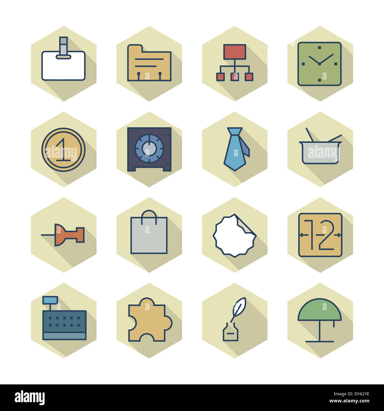 Sottile linea di icone per Affari e finanza. Versione Raster. Foto Stock