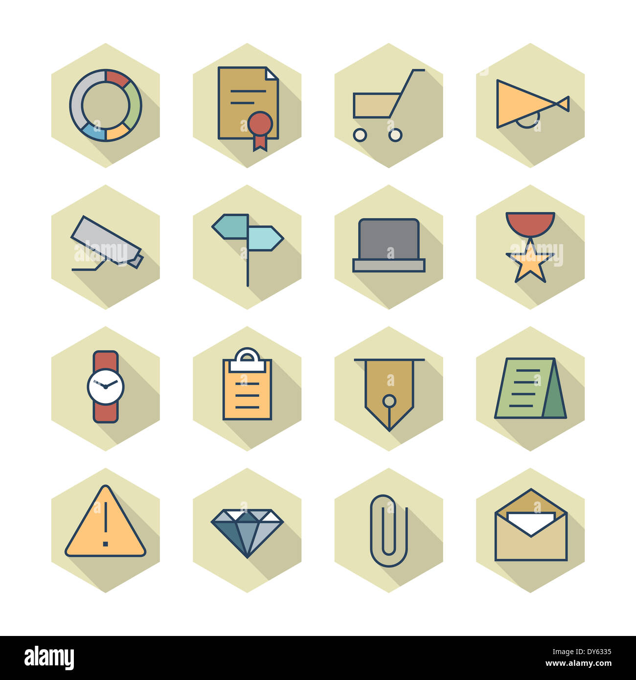 Sottile linea di icone per Affari e finanza. Versione Raster. Foto Stock