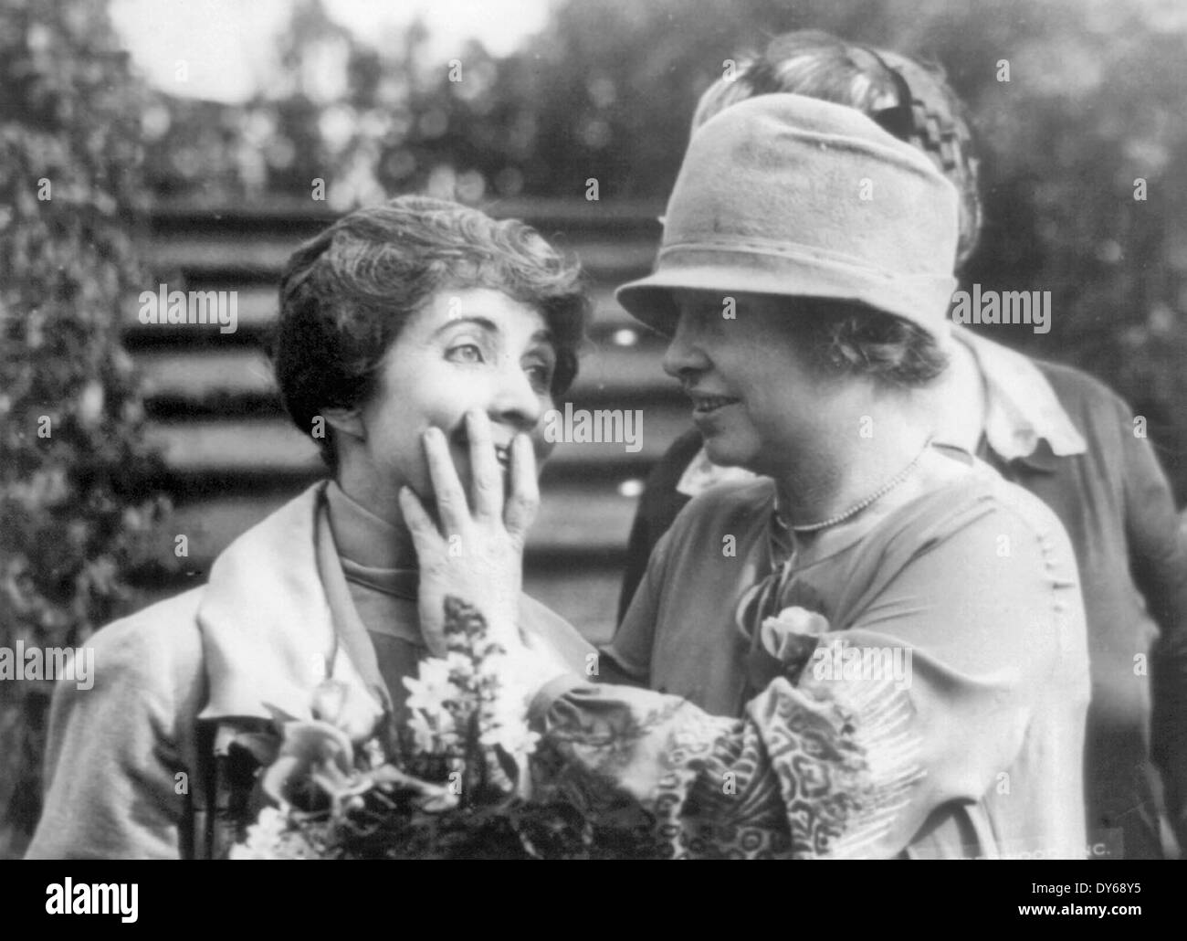 Miss Helen Keller leggendo la sig.ra grazia Coolidge labbra, Gennaio 1926 Foto Stock