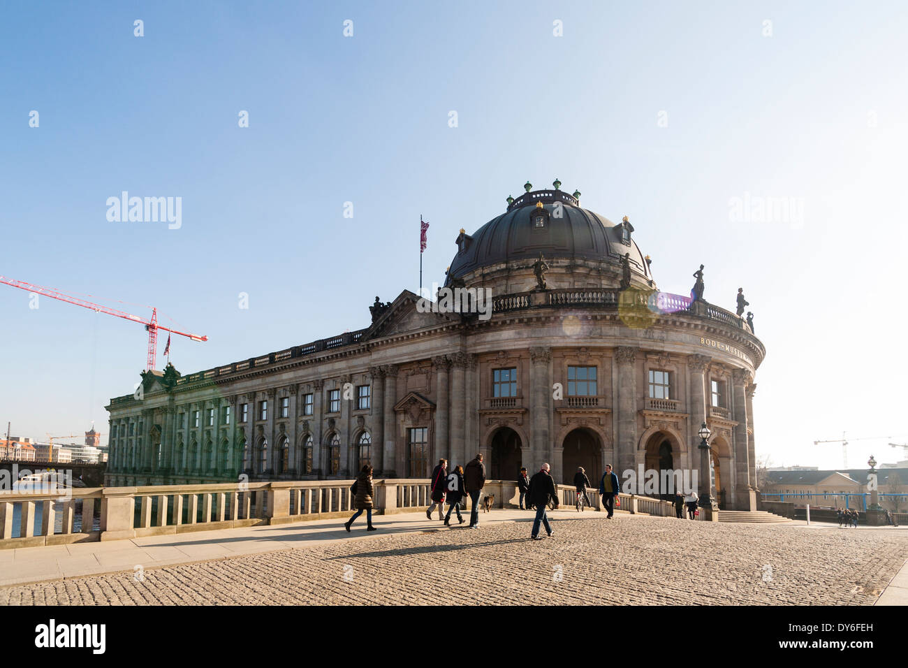 Bode Museum e Ponte di Monbijou, Berlino, Germania Foto Stock