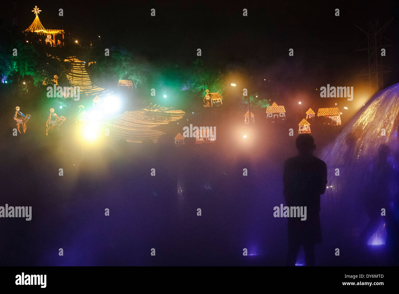 Medellin luci di Natale. Foto Stock