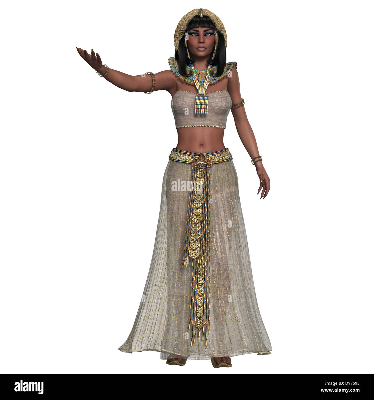 Un egiziano lady con abbigliamento tradizionale dal Vecchio Regno d'Egitto  Foto stock - Alamy