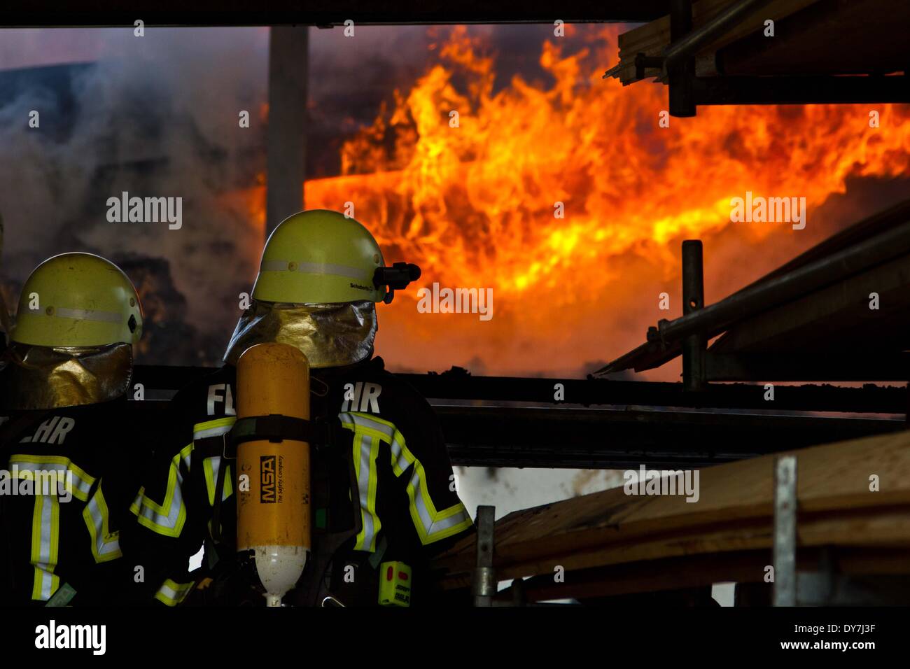 Funzione Picture vigili del fuoco, il fuoco e le attrezzature, Germania, varie date. Foto Stock
