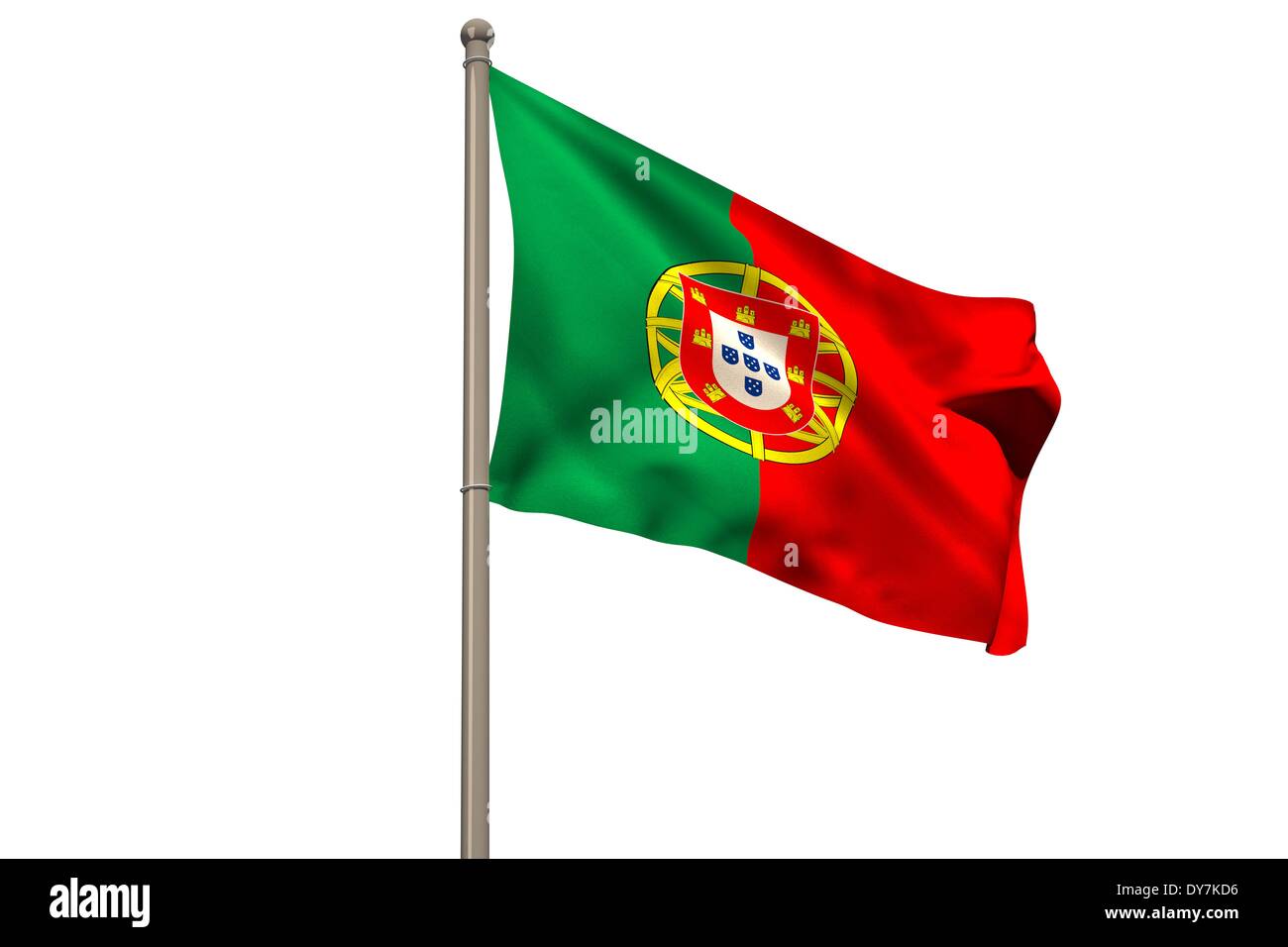 Generati digitalmente il Portogallo bandiera nazionale Foto Stock