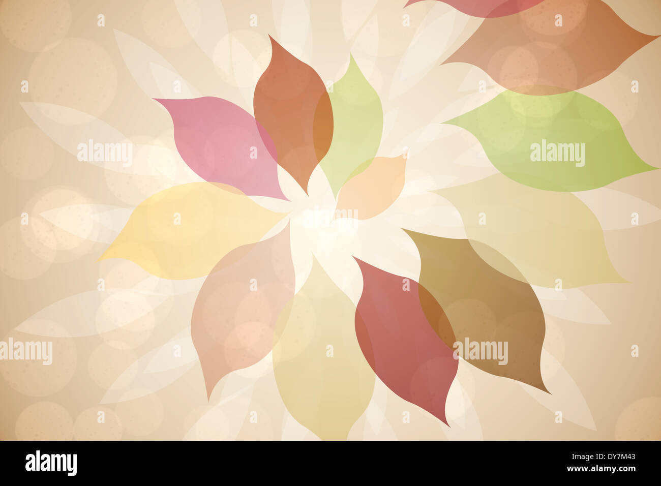 Foglie autunnali pattern in toni caldi Foto Stock