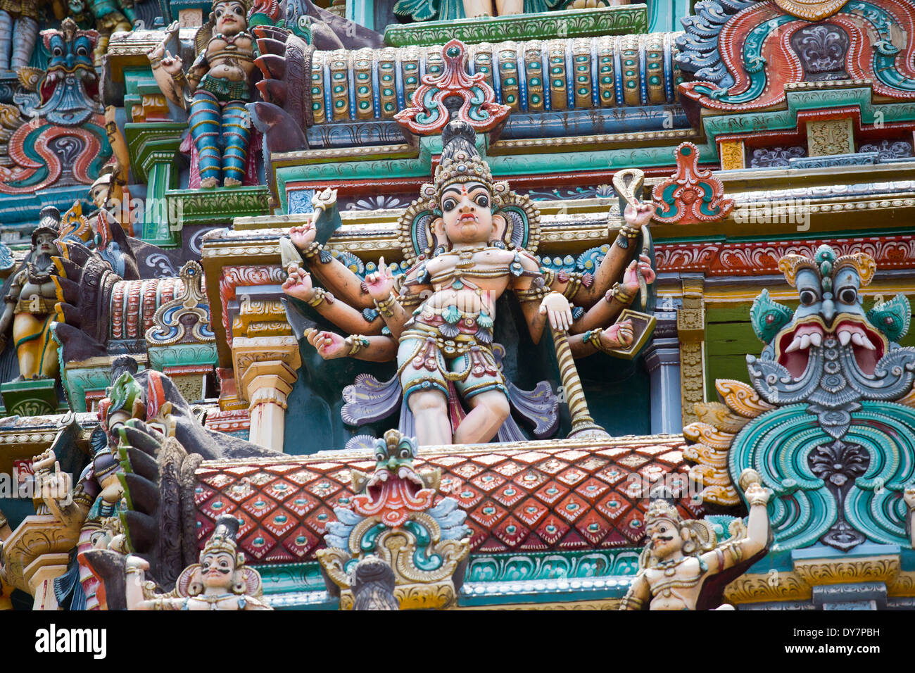 Dettagli sul Meenakshi Amman Tempio, Madurai, India Foto Stock