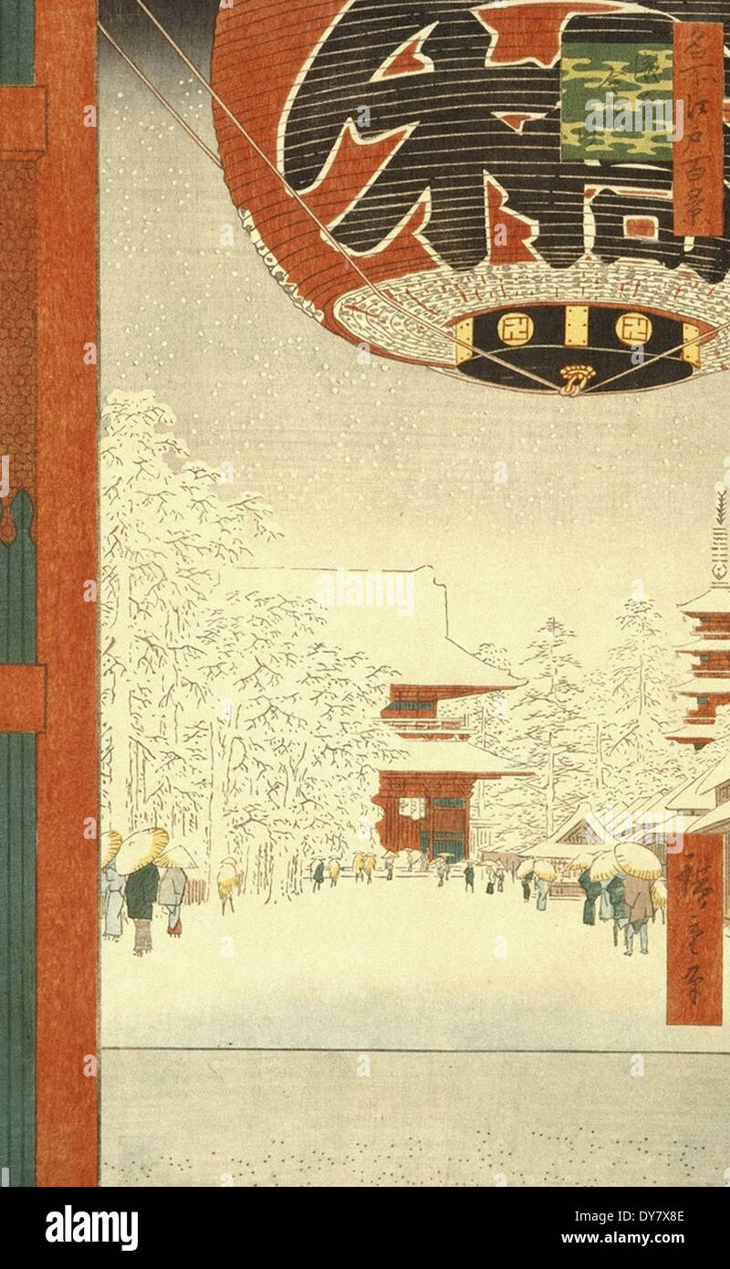 Utagawa Hiroshige Cento famose vedute di Edo - No. 99 Kinryuzan Tempio Asakusa (Asakusa Kinryuzan) Foto Stock