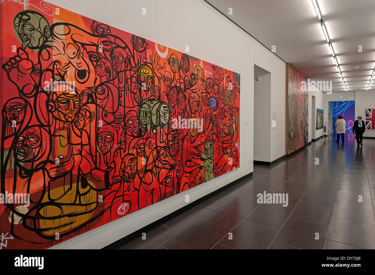 Dipinto di Doze verde, Untitled, 2005, tecnica mista su tela, dalla collezione di Gunter Sachs, Kunsthalle, Schweinfurt Foto Stock